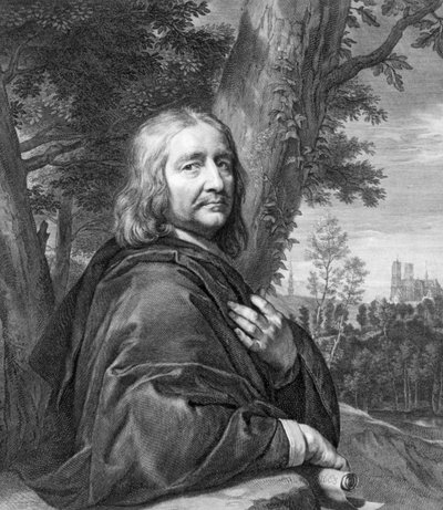 Autoritratto, inciso da Gerard Edelinck da Philippe de Champaigne